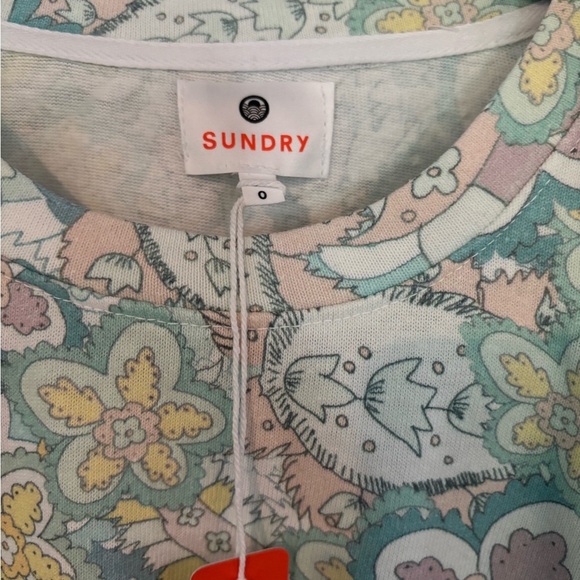 Sundry Crew Neck Paisley Sweatshirt NWT - Picture 2 of 2